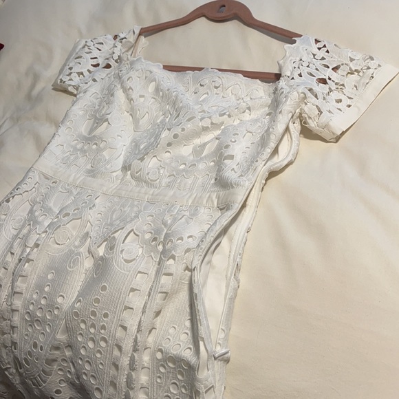NSR White Lace-Appliqué Dress - Picture 3 of 3